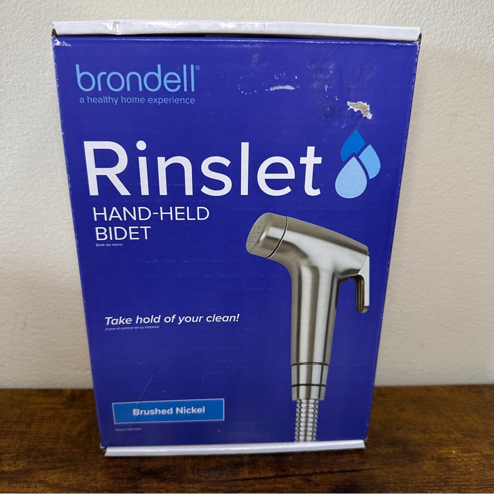 Brondell Rinslet Hand-Held Bidet Sprayer - Brushed Nickel - New In Box